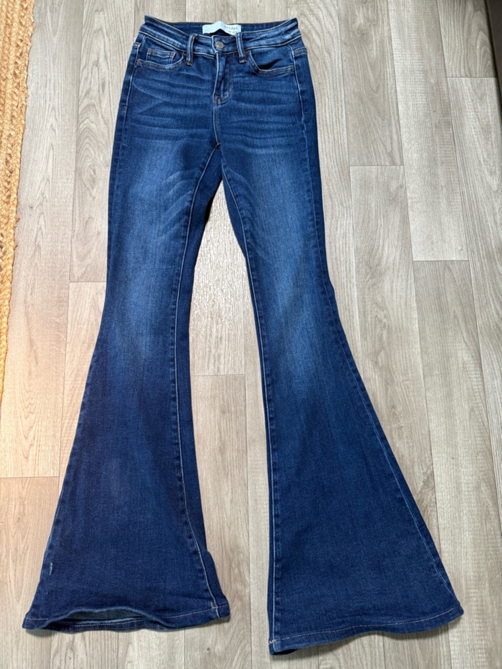 Buckle Bridge by gly Dark Wash Flare Jeans - Women